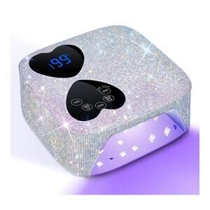 NEW Rechargeable UV LED Nail Lamp Rhinestone Gel Curing Light LCD Timer Sensor